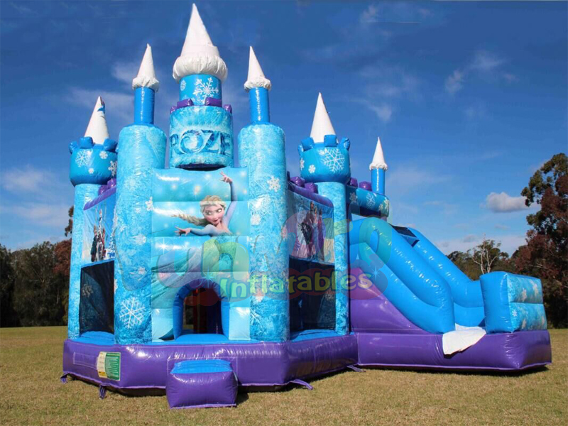 Congele o inverno 5 em 1 ligação em ponte inflável combinado comercial do castelo do ar comercial