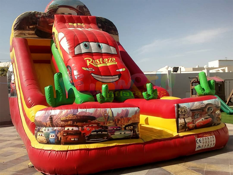 Crianças comerciais quintal festa saltando bouncer casa castelo inflável carro de corrida slide