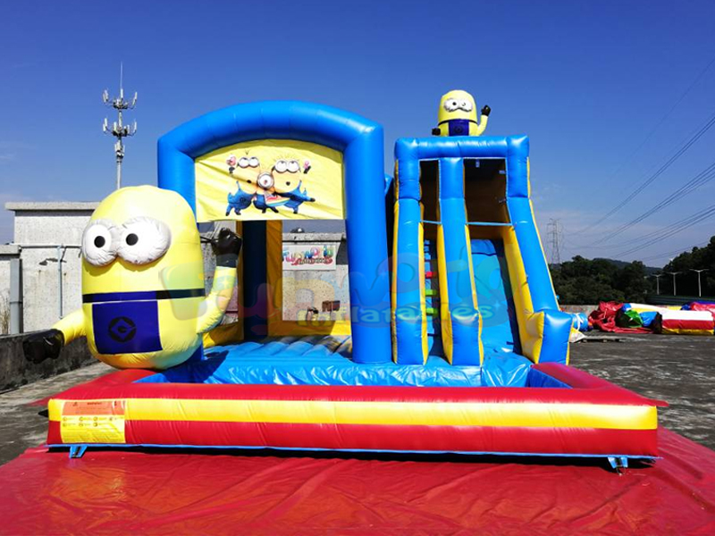 Atacado crianças saltando casa comercial festa jumpers inflável bouncer minion corrediça de água