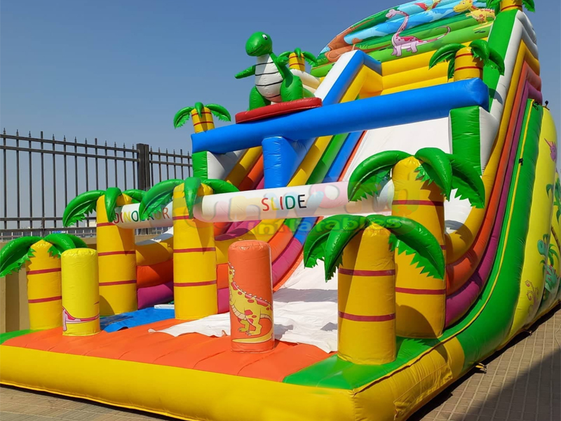 Tobogán inflable de dinosaurio inflable para fiesta, castillo hinchable comercial con soplado de air