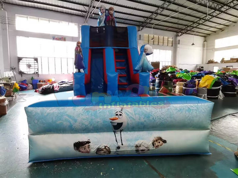 Saltadores de fiesta, casa de rebote húmeda comercial, tobogán congelado inflable con piscina