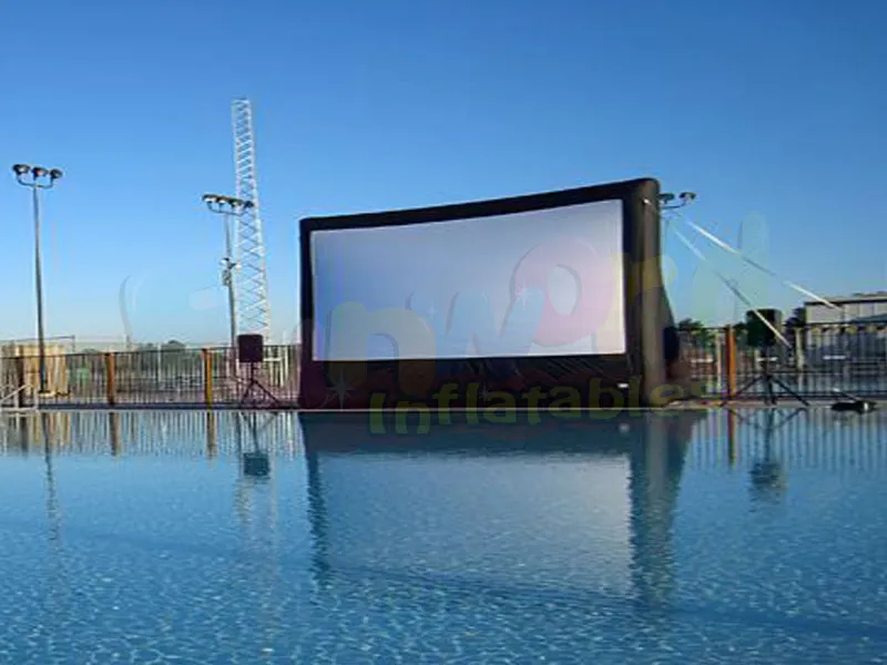 Deluxe şişme geniş açık film ekran şişme projektör ekranı