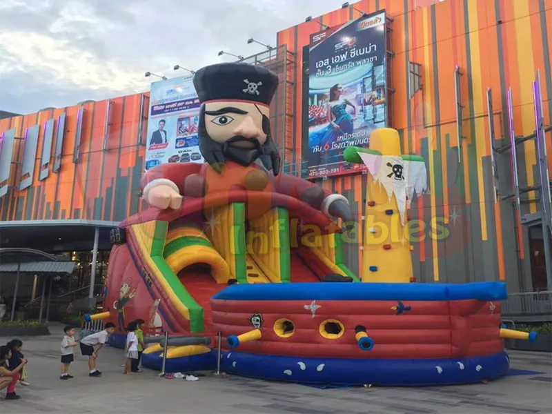 Satılık yeni çocuklar atlama kale dev şişme slayt şişme korsan gemisi