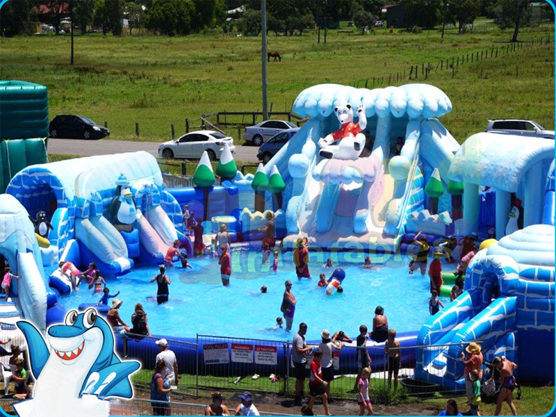 Aufblasbare Wasserparkspielpoolwolke des aufblasbaren Pools des Erwachsenen aufblasbare im Freien fü