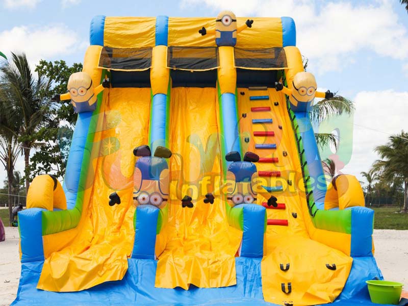 Preiswerter Minion aufblasbare Rutsche Doppelrutsche Combo Minions Bounce House