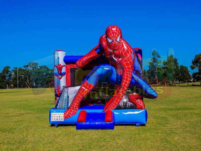 Hot koop spiderman karakter thema uitsmijter spiderman opblaasbare huis volwassen bounce huis