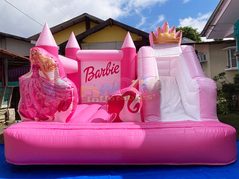 Combo-uitsmijter voor kinderen van commerciële kwaliteit, party-jumpers, springkasteel, barbie-sprin
