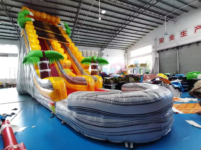 Achtertuin feest springen bounce huis kinderen commerciële opblaasbare jurassic waterglijbaan