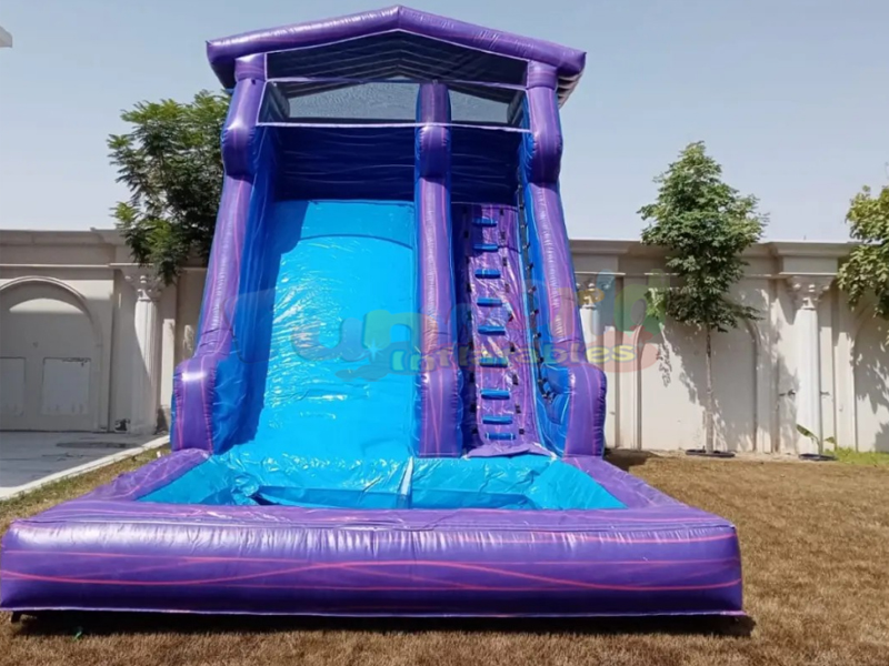 Kids outdoor commerciële natte bounce huis opblaasbare glijbaan voor achtertuin