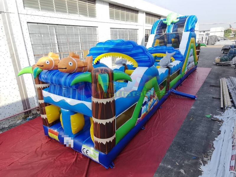 Feest springkasteel kinderen commercieel springkasteel opblaasbaar oceaanpark hindernisbaan