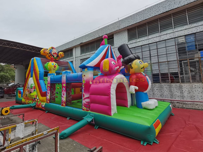 Commercieel gigantisch combo-uitsmijterfeestspringkasteel voor kinderen met glijbaan, opblaasbaar ci
