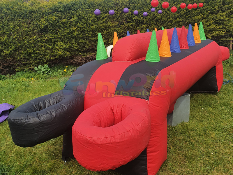 Jeux de sport interactifs pour enfants, fête de carnaval, jeux de course à air gonflables à double v