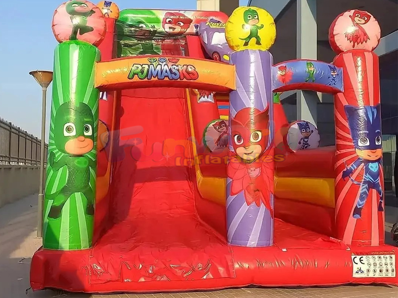 Glissière gonflable de masque de PJ de maison de rebond de cavaliers de partie commerciale en gros p