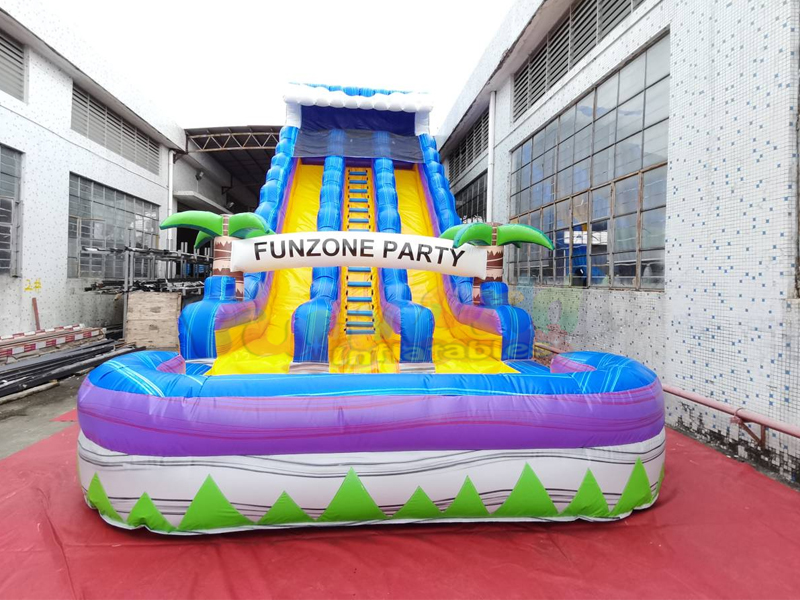 Maison de rebond pour enfants à double voie, avec piscine, toboggan gonflable commercial pour fête f