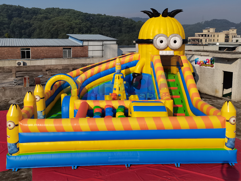 Château gonflable de saut de fête commerciale extérieure pour enfants, avec toboggan, parc d'attrac