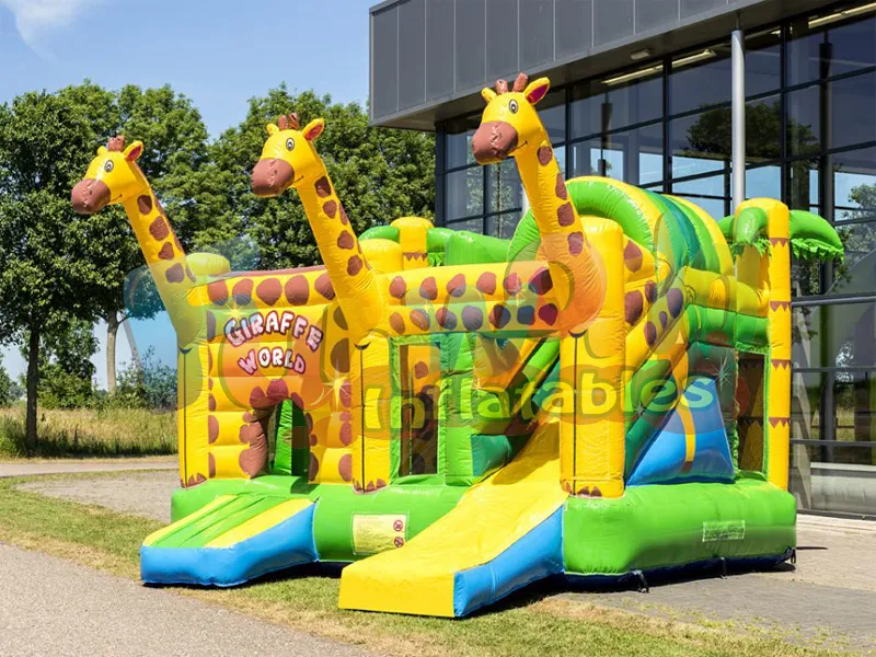 Hot sale giraffe combo jumper  multiplay giraffe inflatable  bouncy castle