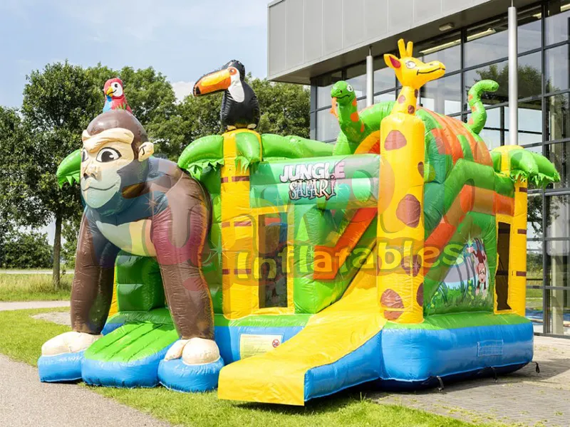 Jungle inflatable multiplay jungle safari bouncer  multiplay safari inflatable