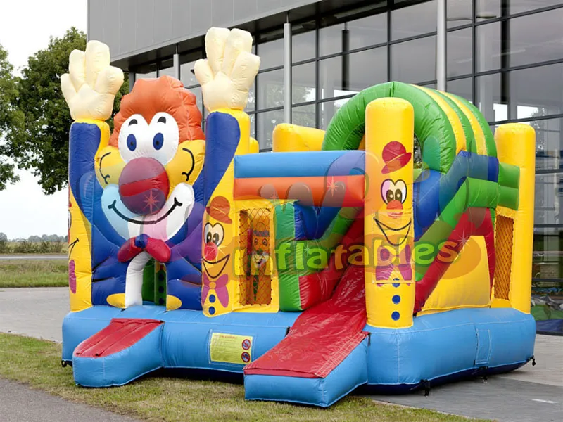 Clown jumping house cheap bouncy castles for sale multiplay clown bouncy castle with slide