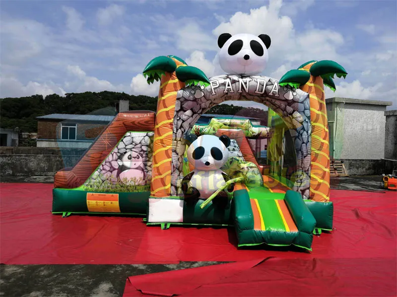 Kids ventas inflables inflatable bounce house panda inflatable bouncy castle