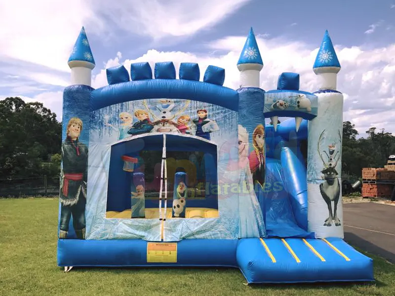 Combo princesse de glace château de saut gonflable gelé pour enfants