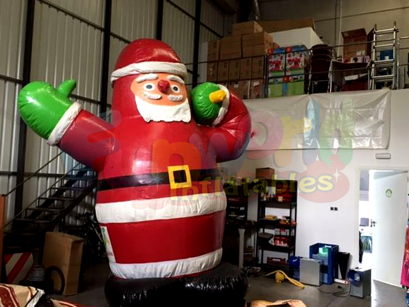 Durable outdoor Christmas inflatable Santa Claus mascot costume for party