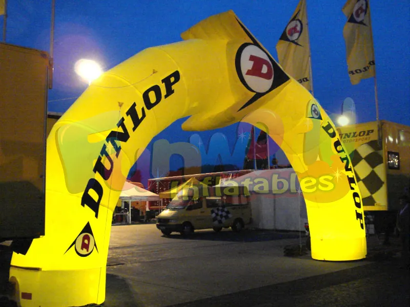 2018 nouvelles arches gonflables de lumière LED pour les sports gonflables arc-en-ciel décoration po