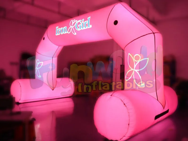 Arches gonflables étonnantes avec éclairage LED puissant intégré dans les arches illuminées