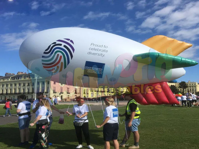 Bespoke helium shapes zeppelin airship for sale inflatable zeppelin for advertising