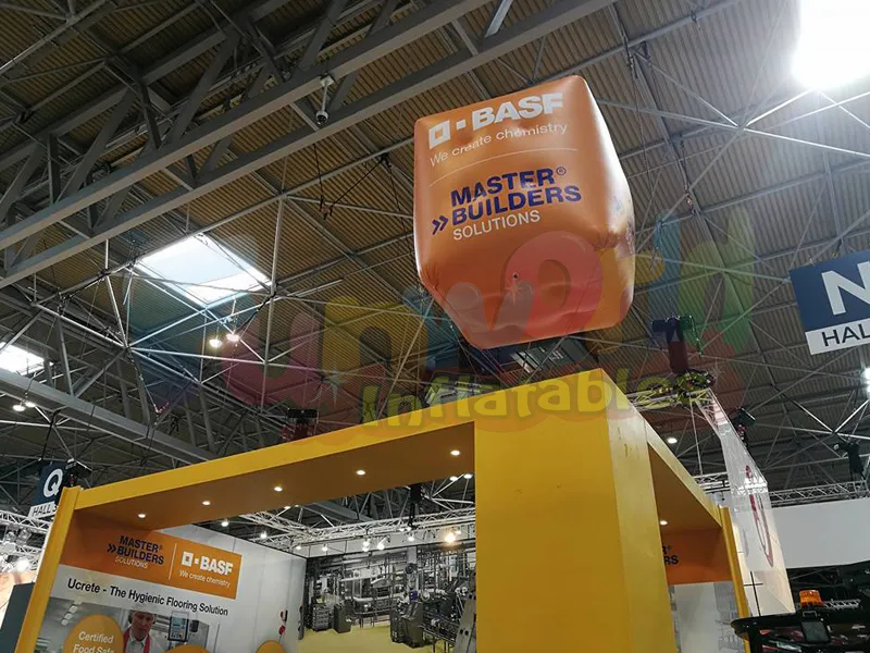 Helium filled inflatables construction advertising balloons helium filled cube balloons
