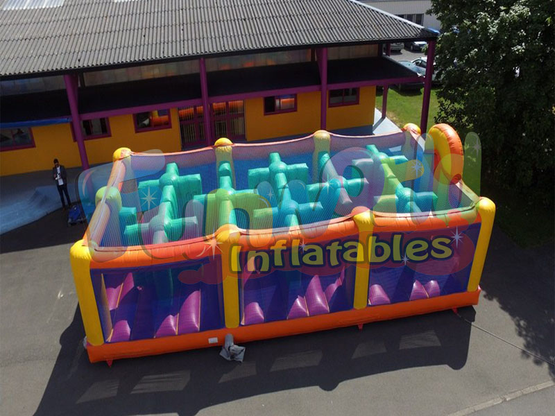 Hot sale outdoor inflatable maze obstacle course equipment for adults inflatable sports games