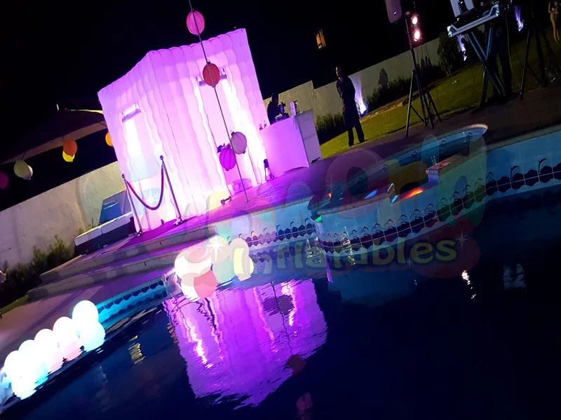 Dev LED satılık şişme parti fotoğraf standında Noel fotoğraf standında