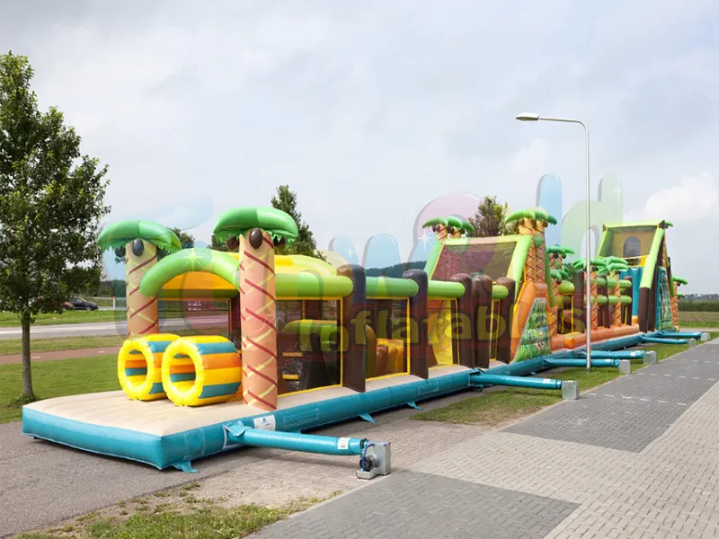 Outdoor giant inflatable game boot camp inflatable obstacle course  mega obstacle course jungle