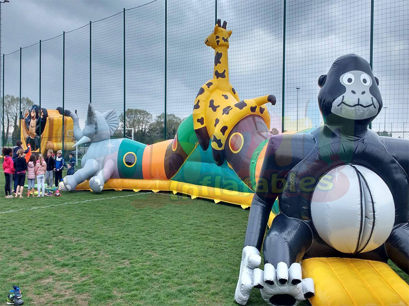 Attractive outdoor obstacle course equipment inflatable tunnel sale jungle tunnel