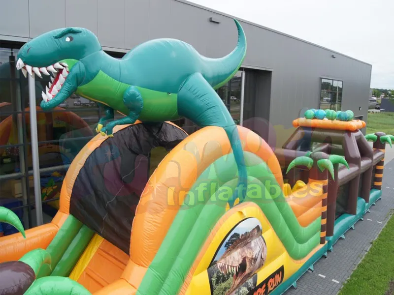 Çeşitli 3D dijital baskı spor şişme oyunlar şişme dinozor engel kursu