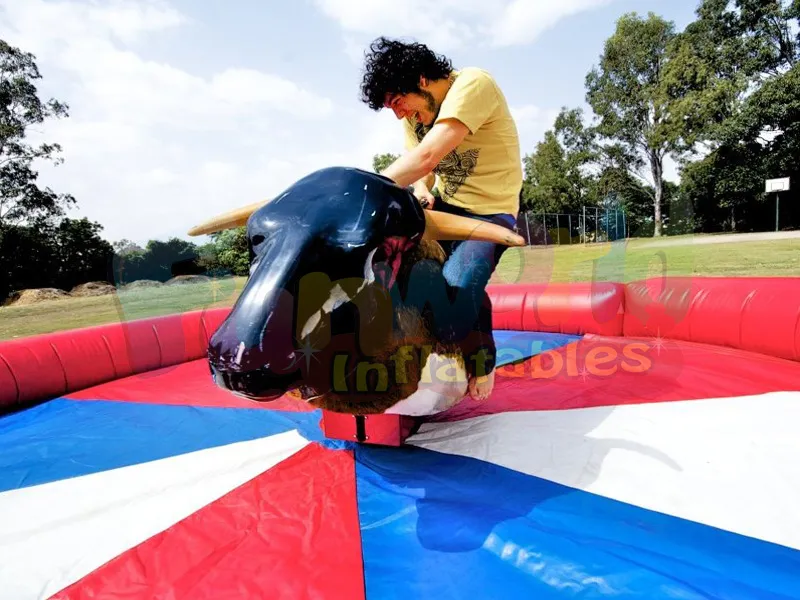 Dev mekanik rodeo boğa eğlence parkı oyunları şişme rodeo boğa