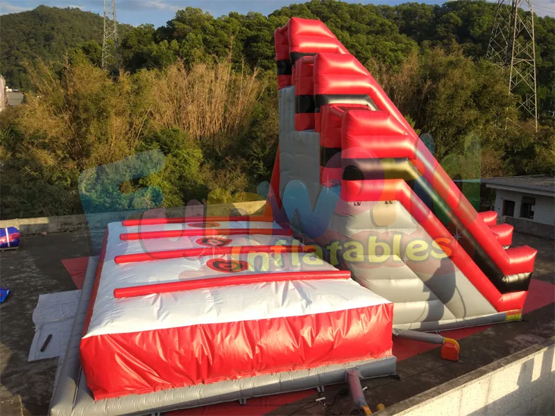 Çift şişme atlama platformu freefall şişme dublör hava yastığı iniş