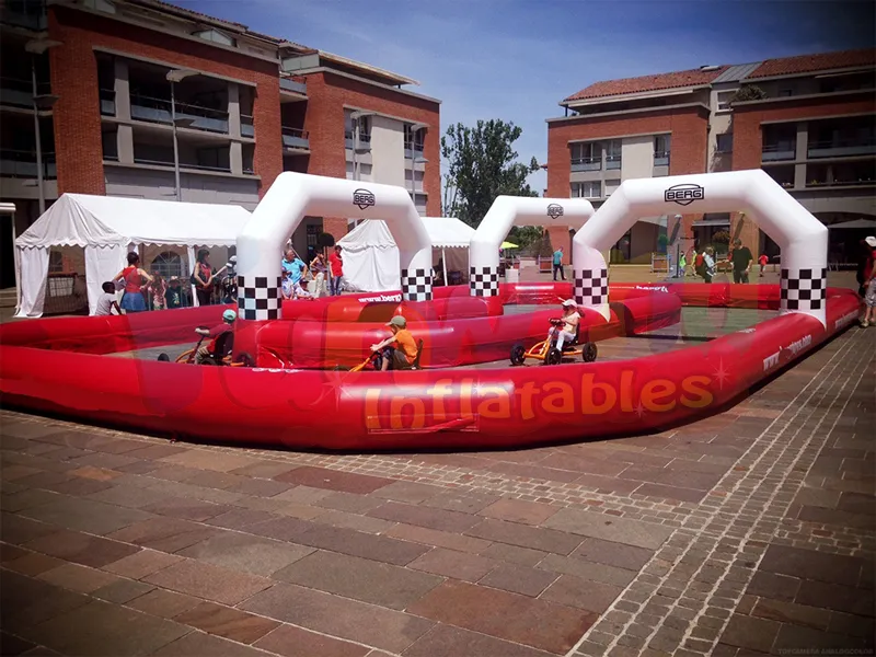 İnsan hamster yarış pisti şişme karting parça şişme karting