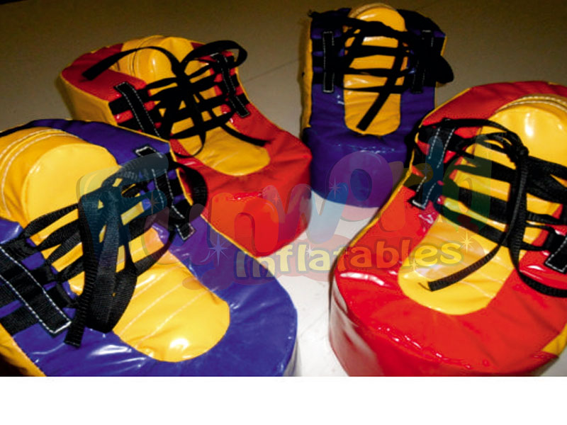Riesige Turnschuhe aufblasbare Comic-Fußball aufblasbare Wrestler Kostüm zum Spaß