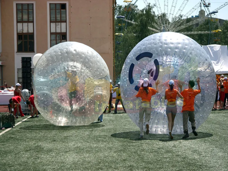 2018 toptan şeffaf zorb futbol şişme tampon kabarcık topu vücut zorbing