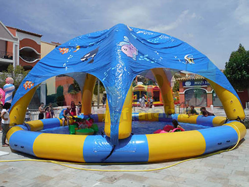 儿童充气泳池盖帐篷滑梯水池充气水上充气保险杠汽车水池